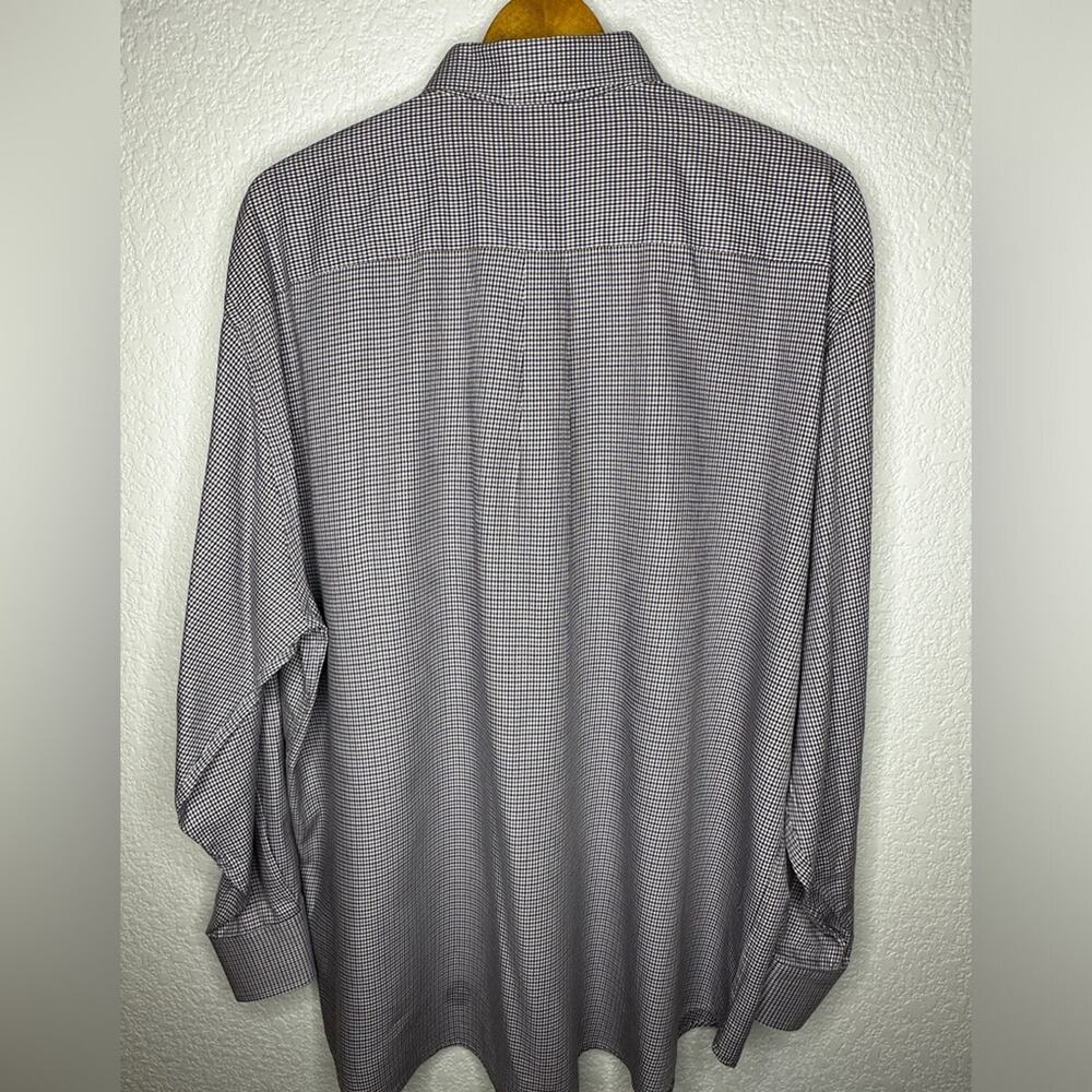 Hart Schaffner Marx Long Sleeve Cranberry & White checkered Shirt XL - Picture 11 of 12